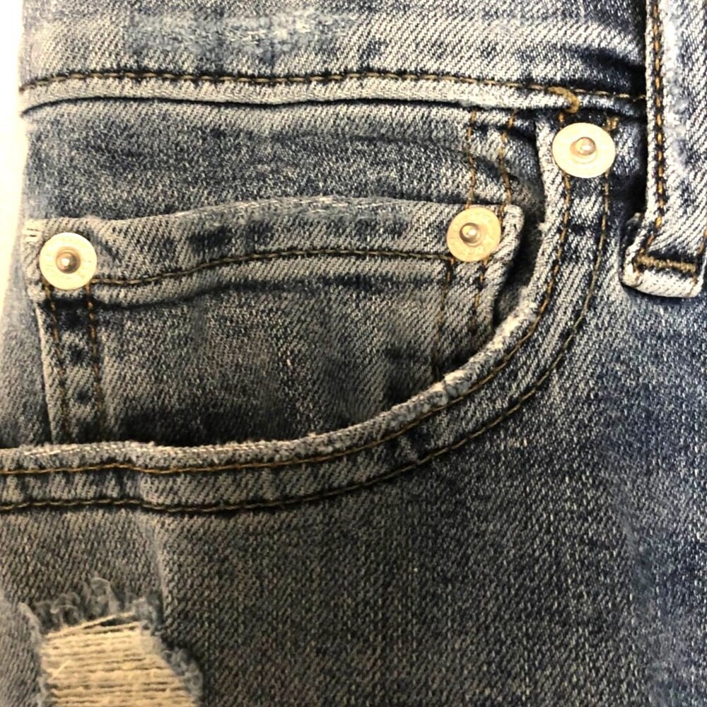 Abercrombie & Fitch Mens Distressed Skinny Tapered Jeans 31 x 30 Medium Wash - Picture 11 of 14